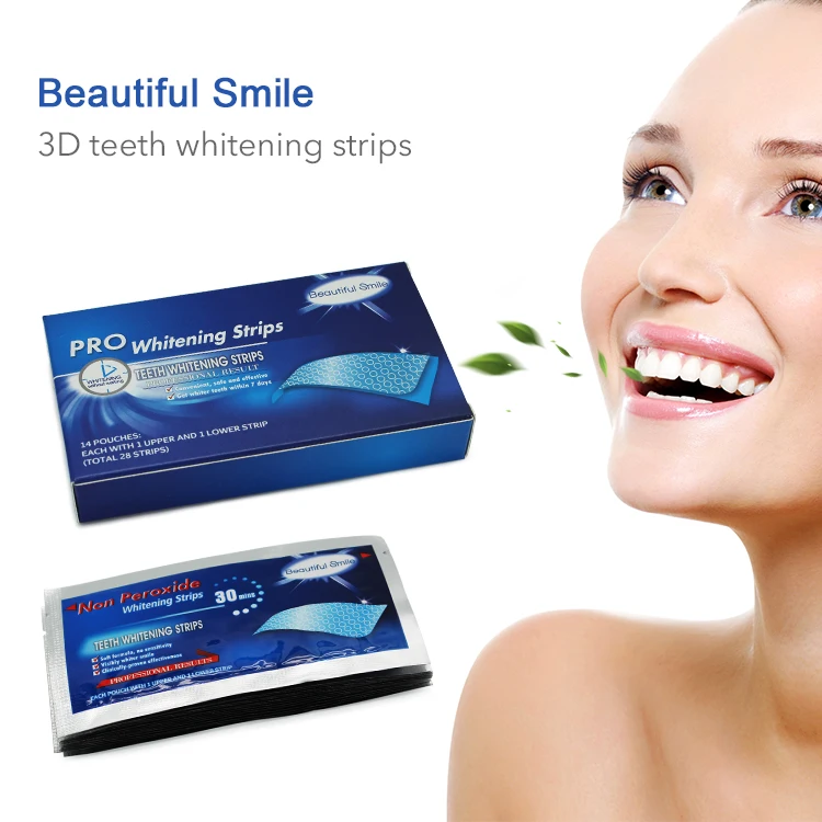 Hot Sale Beautiful Smile Fast Effective Non Peroxide Teeth Whitening Strips