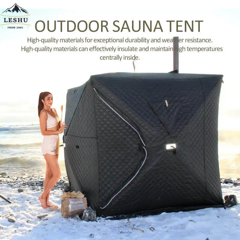 Double Wide1 Person Portable Homecube1.9M folding sauna Tent With Stove
