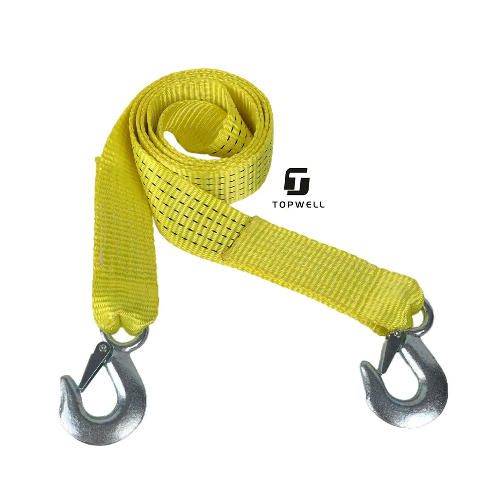 Vehicle Tow Hook Heavy Duty Strong Tow Strap for Towing Winch