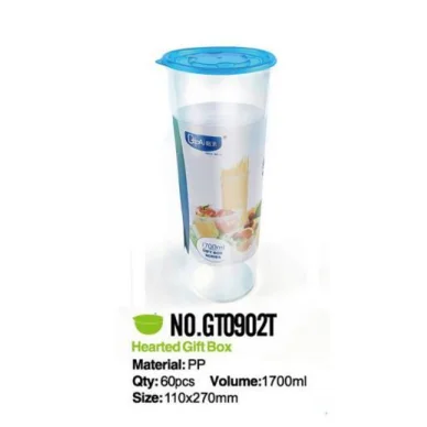 wholesale Small BPA-Free PP Plastic Cylinder-Shaped Food Packaging Microwavable Lid Pasta Jar Bucket Storage Modern Design Lock