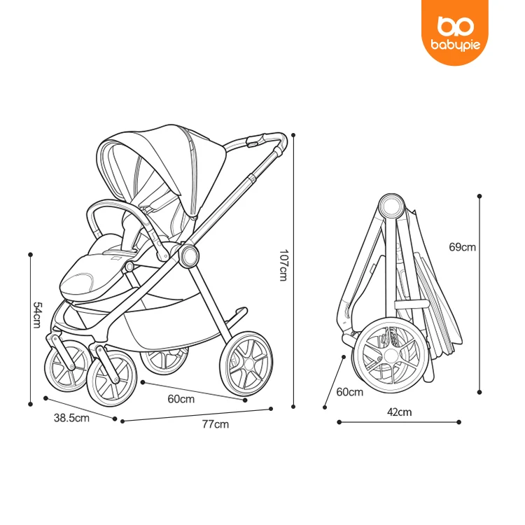 Baby Stroller China Stroller for 4 Years Baby Baby Stroller in Guangzhou Bb Poussettes