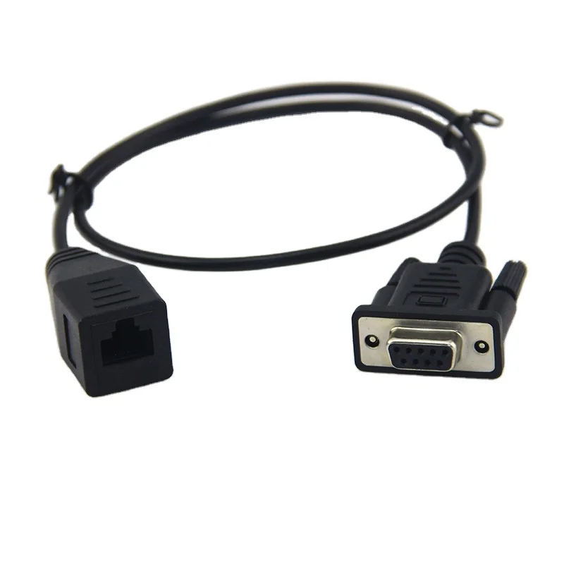 Custom RS232  DB9 Female to RJ45 Female Computer Cable