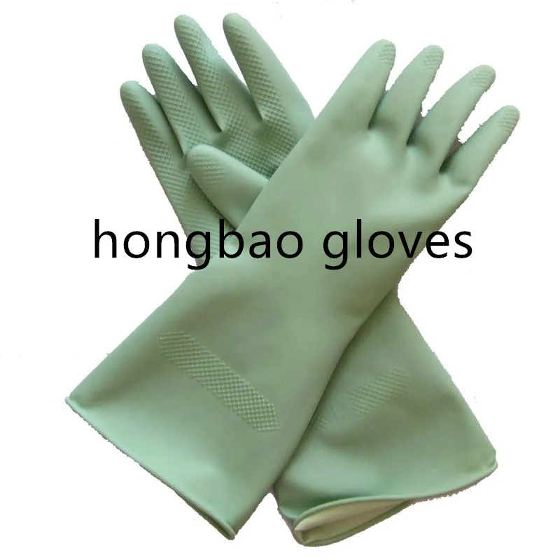 33cm korea 93g L pink  high quality kitchen waterproof gloves  rubber washing hand  glove household cleaning  latex gloves