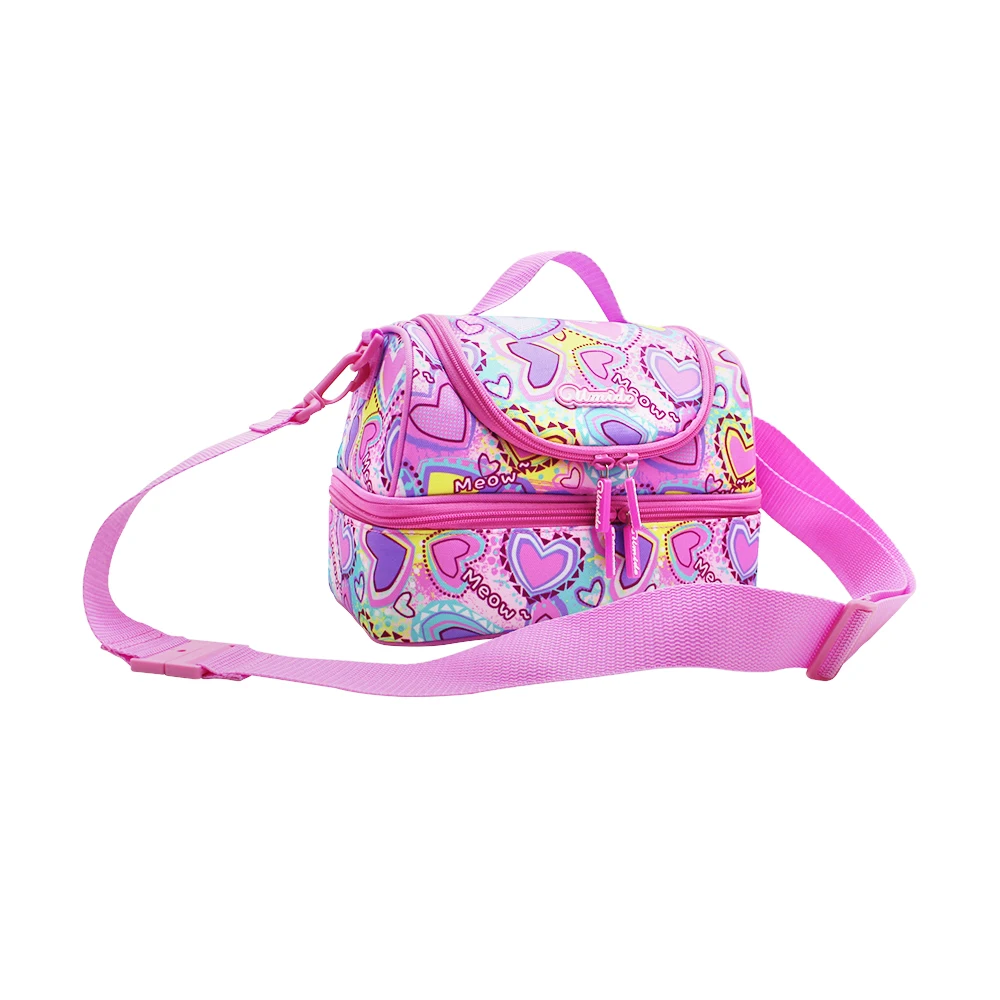 Customized High Quality Insulated Small Pink Lunch Bag For School Kids