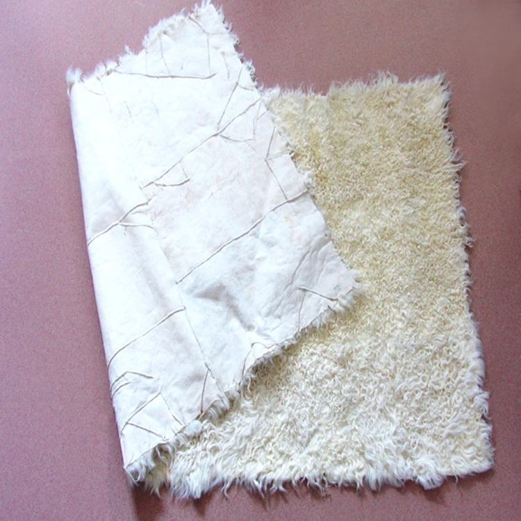Factory White Curly Kalgan Lamb Fur Skin Big Hair Cheap Price High Quality Kalgan Lamb Fur Plate