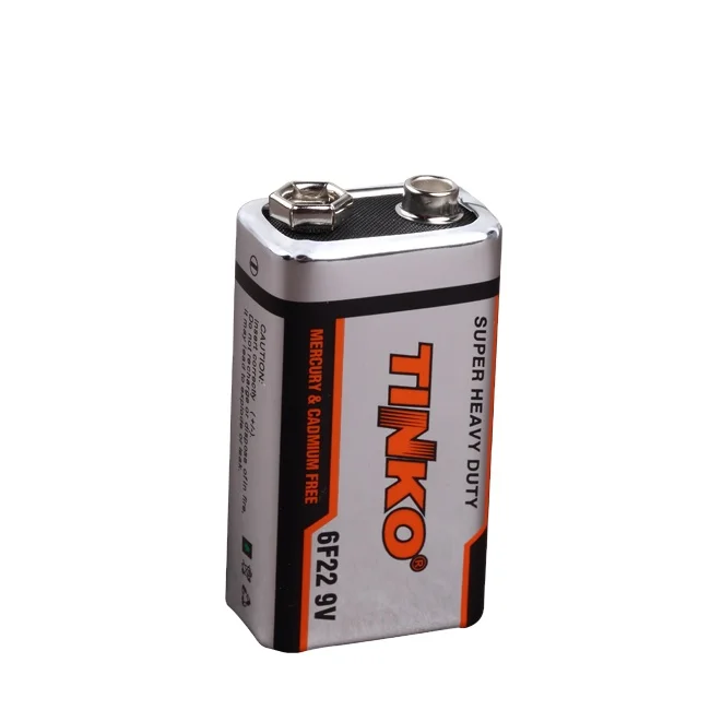 TINKO 9 Volt Battery 6F22 Carbon Batteries 9V In Shrink Packing