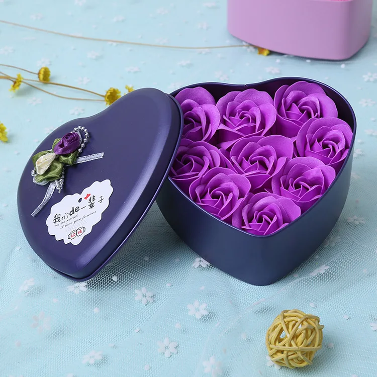 Decorative flowers 9 Rose Flower Tin Box