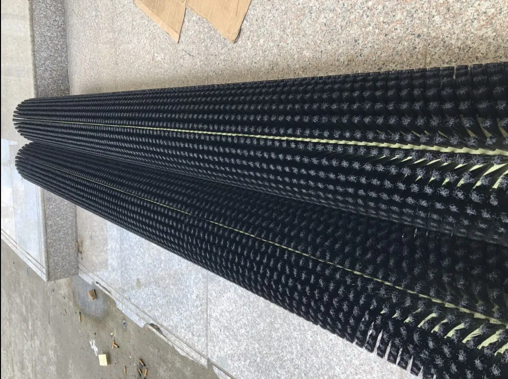 PP bristle black conveyor brush roller