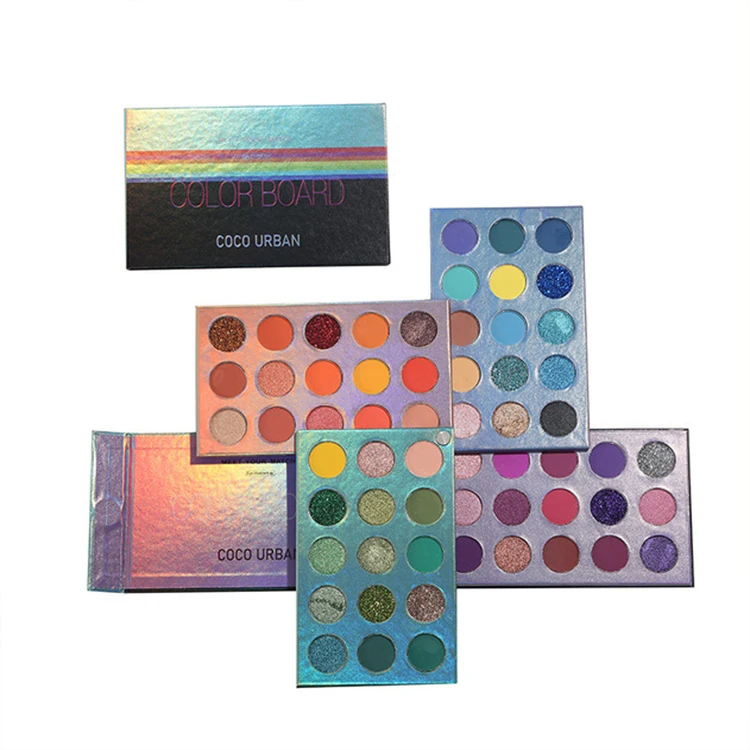 Bright purple blue red eyes makeup cosmetics makeup palletes eye shadow palette glitter loose eyeshadow