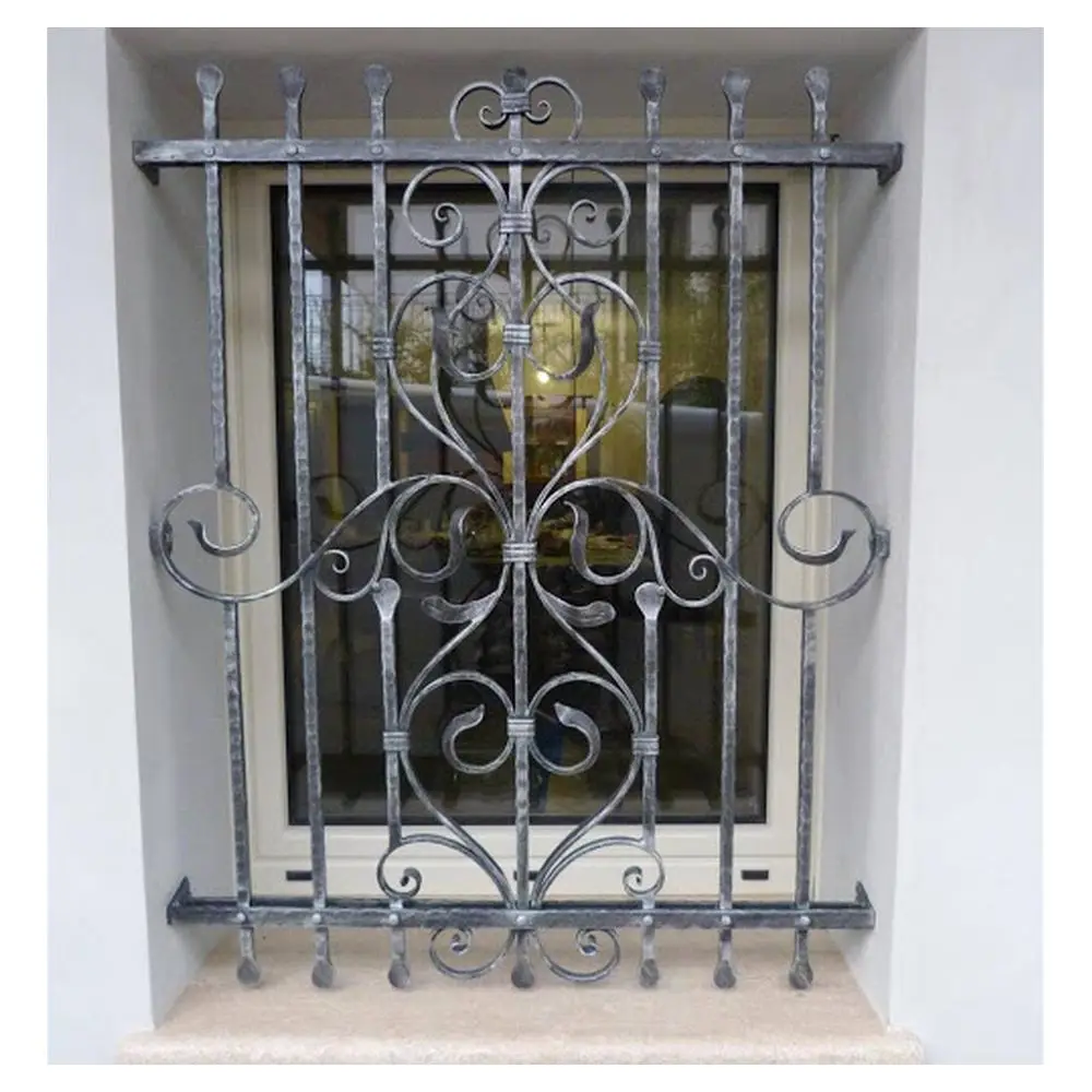 CBDMART Beautiful Wrought Iron Window Grill Simple Design Sliding Window Grill Designs for Window Grills in Houses