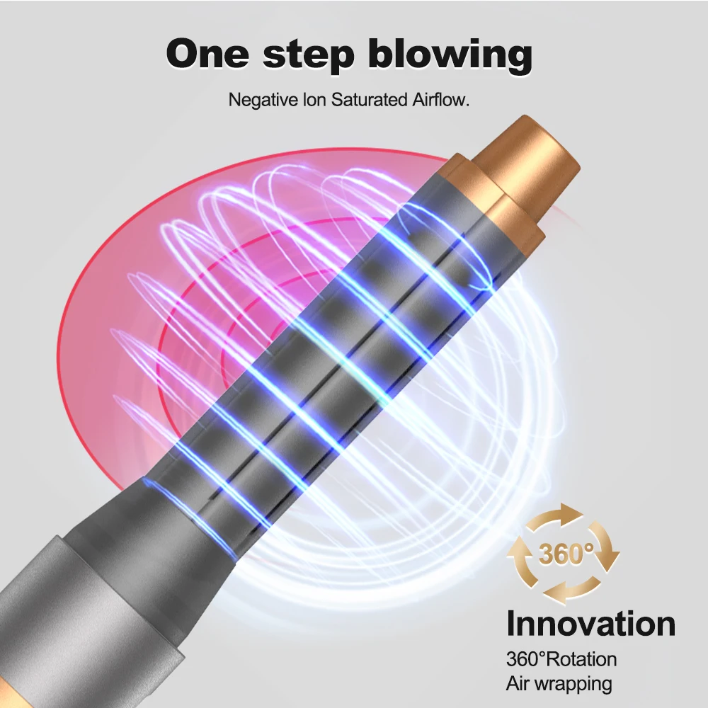 Cepillo hair dryer Brush Air Wrap Hair Styler Hot Air Curling Iron 1000W Multifunctional Hair Styling Tool 6 in 1 Multi Styler