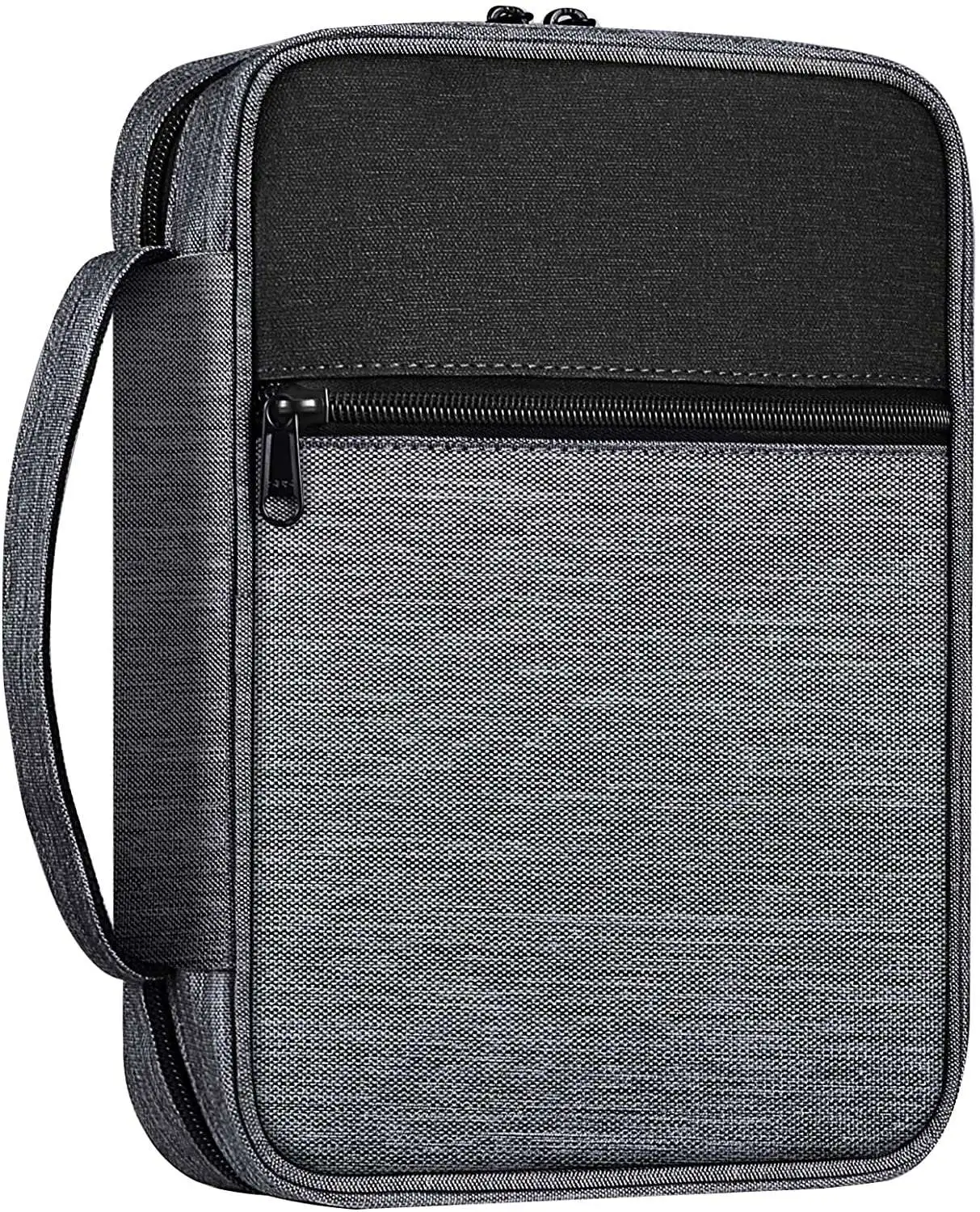 OEM Custom Fashion Stylish Stationery Storage Cases Large 2 Tone Bibles Cover PU Leather Holy Book Protector Bible Carrying Case