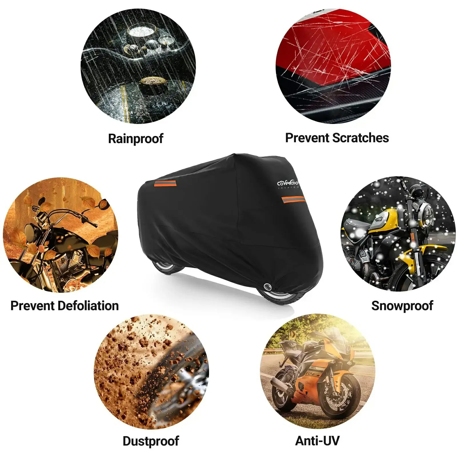 Всесезонная уличная Защита от УФ-лучей, водонепроницаемая Складная защита от дождя для мотоцикла, мотоцикла