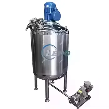500L 1000L Stainless steel Tank  with agitator homogenizer emulsifying mixer Tank with jacket electric heating mixing Tank