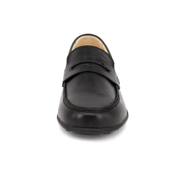 Guangzhou Factory Black Leather Shoes Italian Outdoor Loafers Casual Shoes Kids