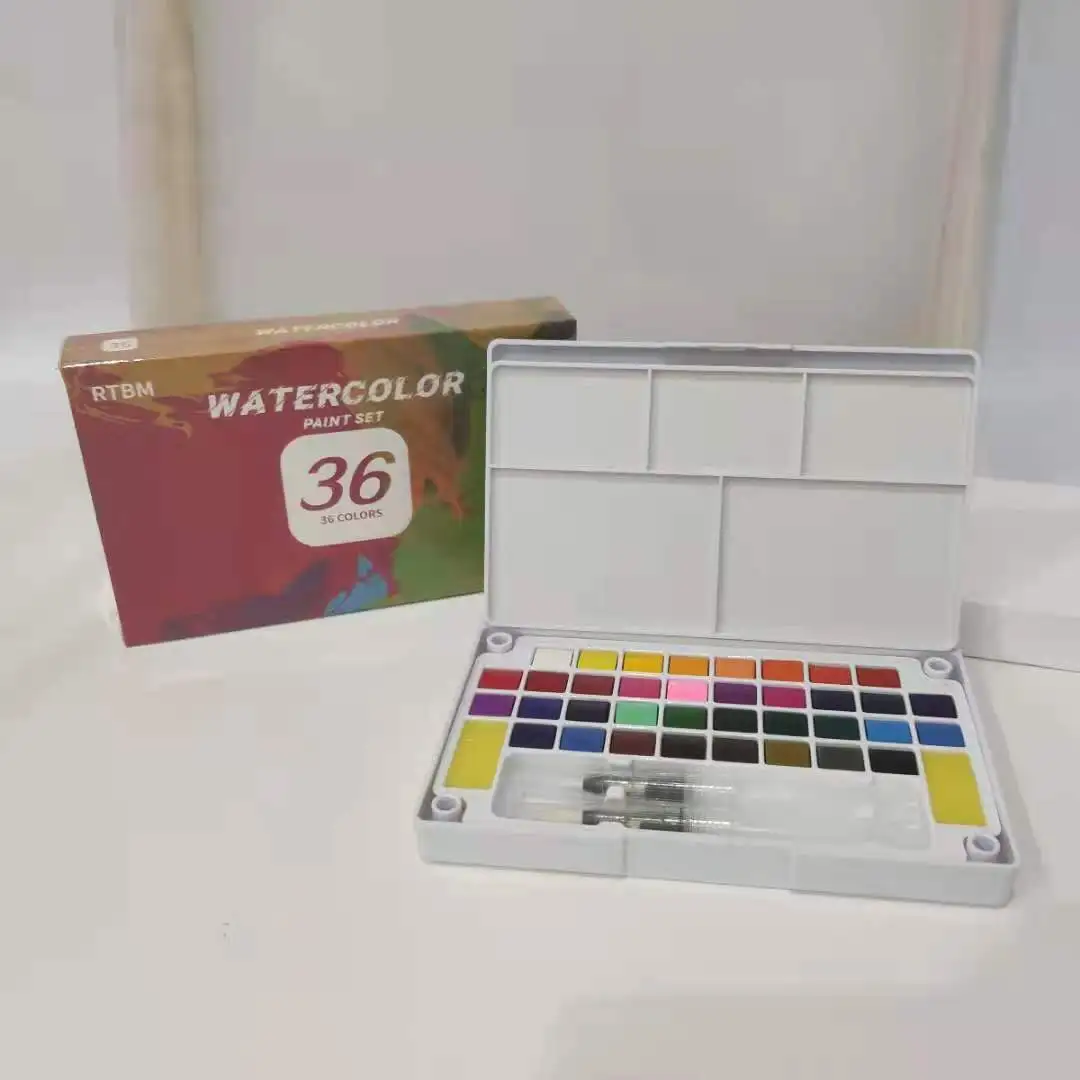 
RTBM Watercolor Paint Set 36 Color Professional Painting Watercolor Paint Various Types Plastic Palette 