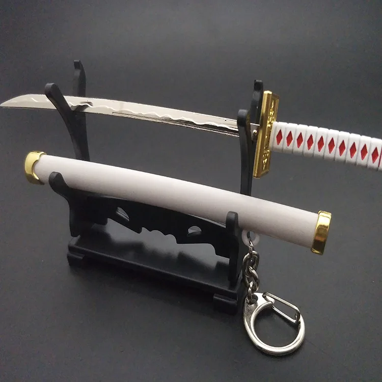 Sword keychain 15cm metal keychain handicraft Japanese anime samurai knife keychain wholesale