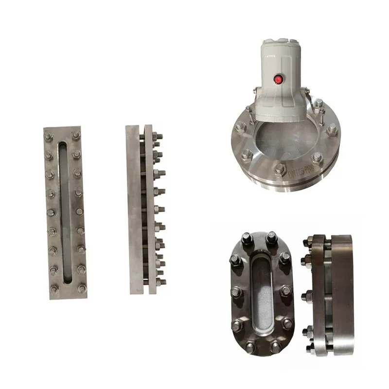 circular sight glass/stainless steel  rectangle sight glass indicator flange type two windows with light with scraper type