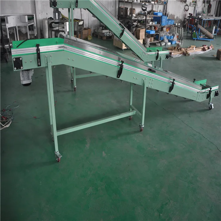 Top automatic belt inclined finished product conveyor