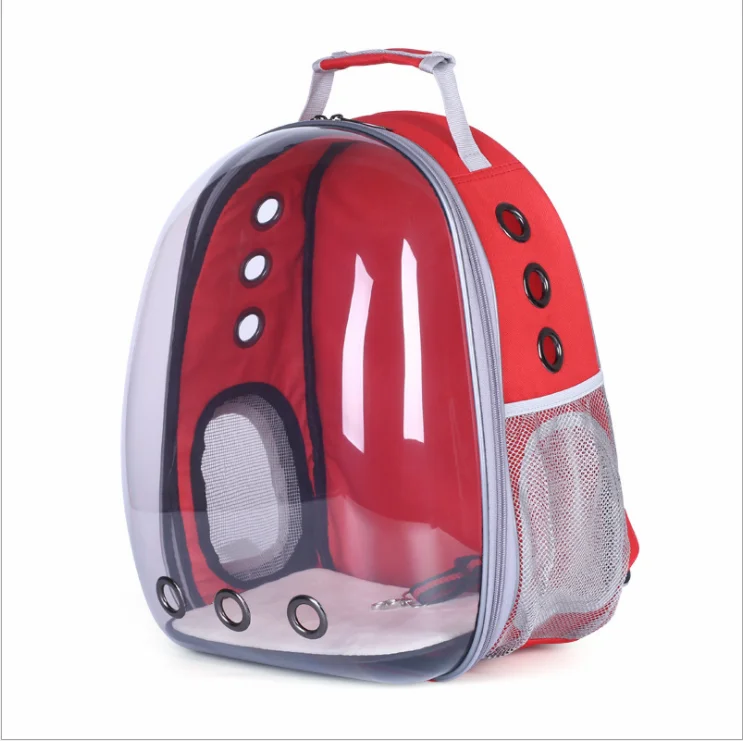High Quality 600D Side Openings Transparent Pet Backpack Go Out Portable Shoulder Pet Supplies Cat Bag Dog Bag  Pet Backpack