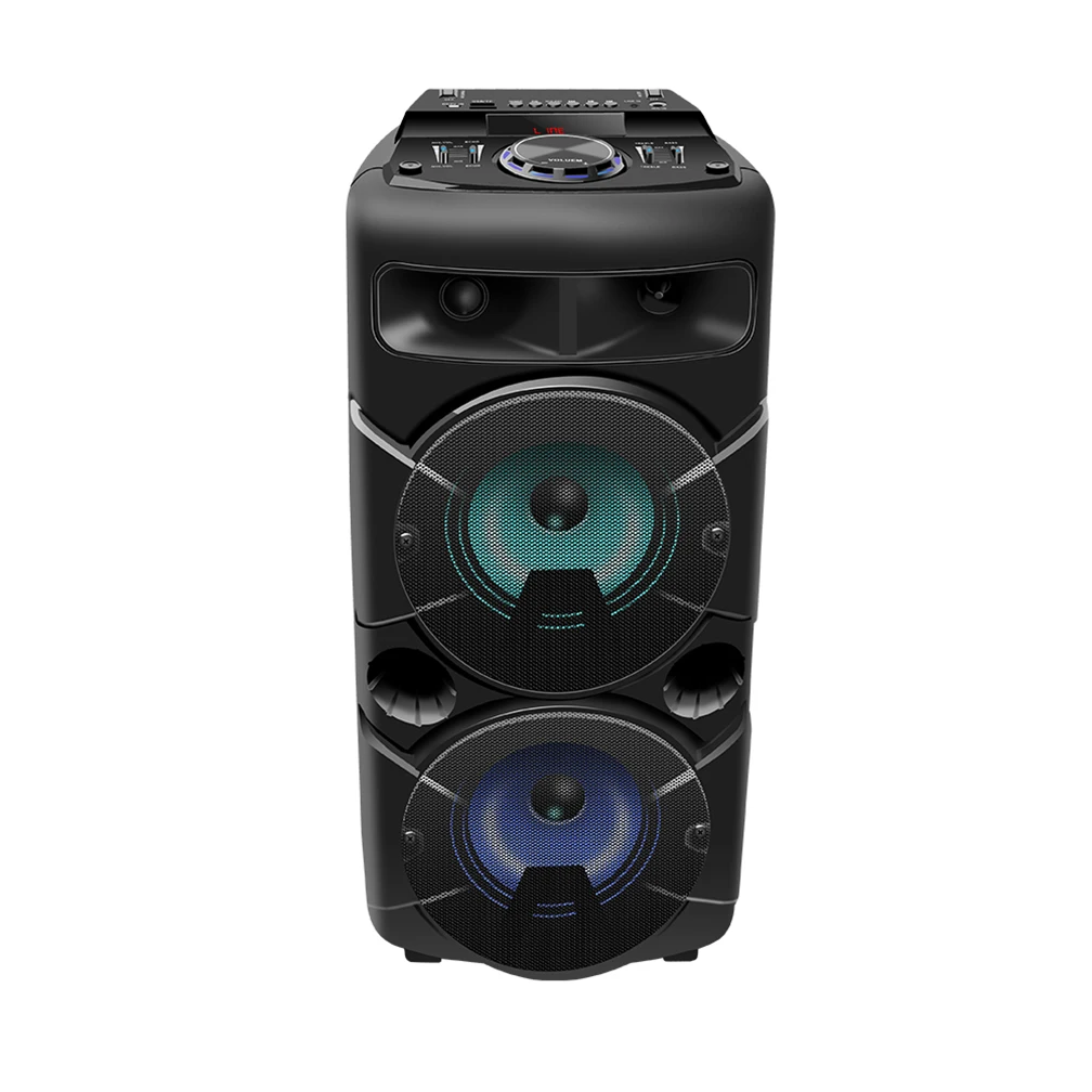 T 2023 Popular Double 6.5 Inch Sound Box Speaker Wireless Bluetooth Karaoke Light Outdoor Party Speaker