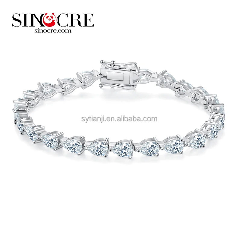 Promotional Sinocrelover Moissanite Silver Pearl Bracelet
