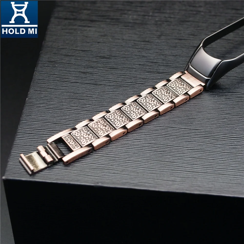 HOLDMI ODM 43038 series antique copper color retro sculpture miband 4 strap for mi bands