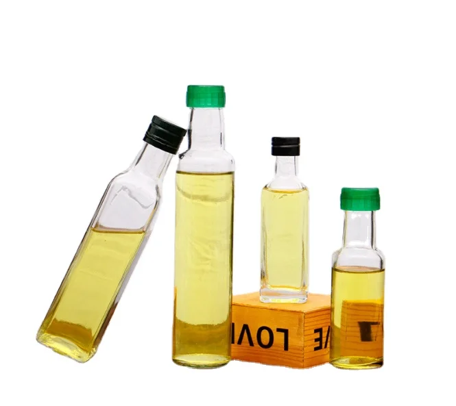 Cheap new 100-1000ml olive oil square glass cooking wine soy sauce vinegar design custom bottle
