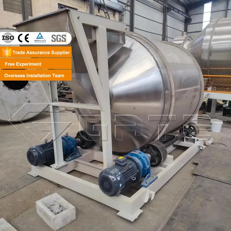 1500L Stainless Steel Rotary Drum Mixer Metal Chemical Powder Mixer