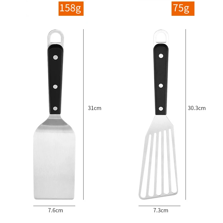 Metal Turner Fish Spatula Stainless Steel Barbeque Turner Slotted Turner for Frying Cooking