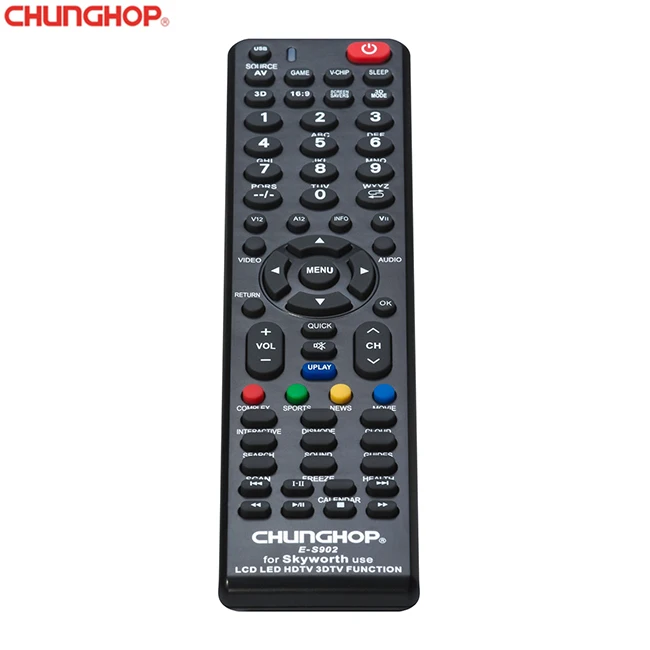 Chunghop E-S902 LED LCD TV universal custom remote control replacement for Skyworth