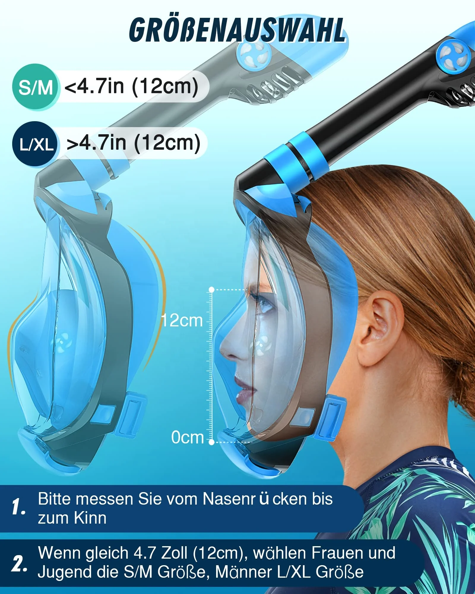 OEM Foldable Panoramic Snorkel Masks Full Face Italy Price Swimming Mask Diving Dry Snorkel Swim Mask With Underwater Camera