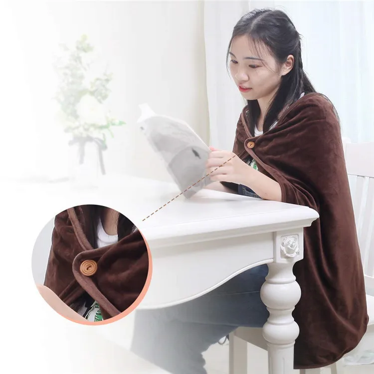 Machine Washable Heated Blanket Throw Blanket for Couch with 3 Heating Levels Soft Fleece Blanket
