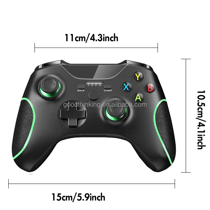 500 mAh built in battery wireless game controller for xbox one 2.4Ghz six Axis pc usb vibration gamepad