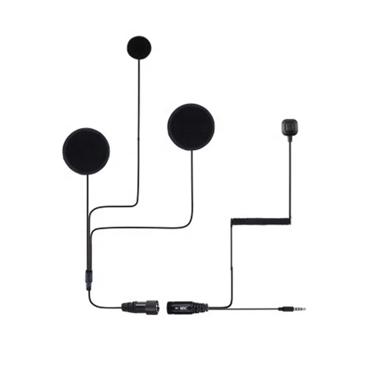 Helmet motorcycle headset two way radio earpiece with 3.5mm connector for mobile phone for full face helmet