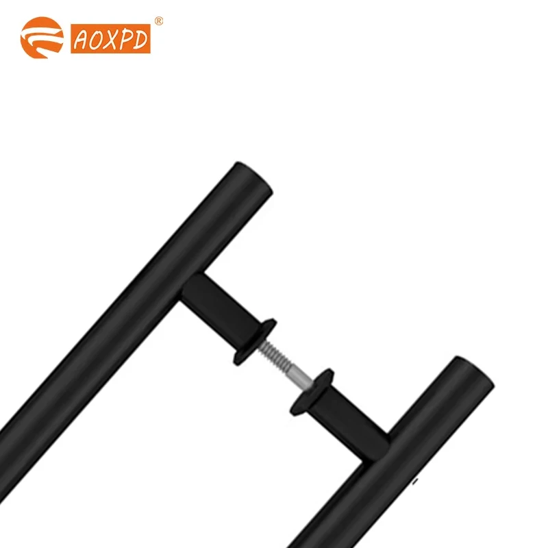 Customized new material bathroom door handle stainless steel handle glass door handle