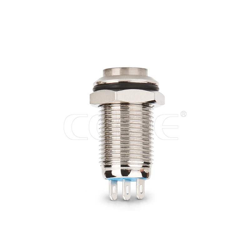 cdoe metal waterproof lock momentary 1no1nc 3 pin push button 10mm spst mini on off switch