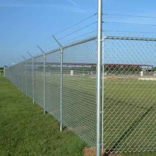 Factory produced chain link mesh fence 6ft 8ft height galvanized steel fence customized colour chain link  fence