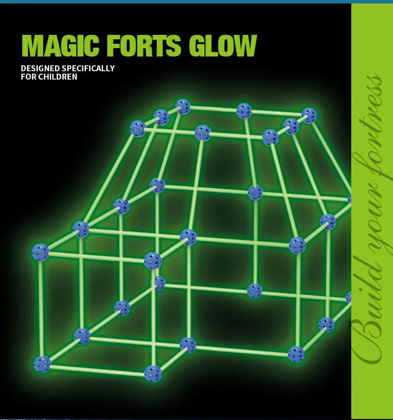  Wholesale Kids Glow Fort Building Kits Creative Learning DIY Castles Tunnels Play Tent Rocket Tower other outdoor