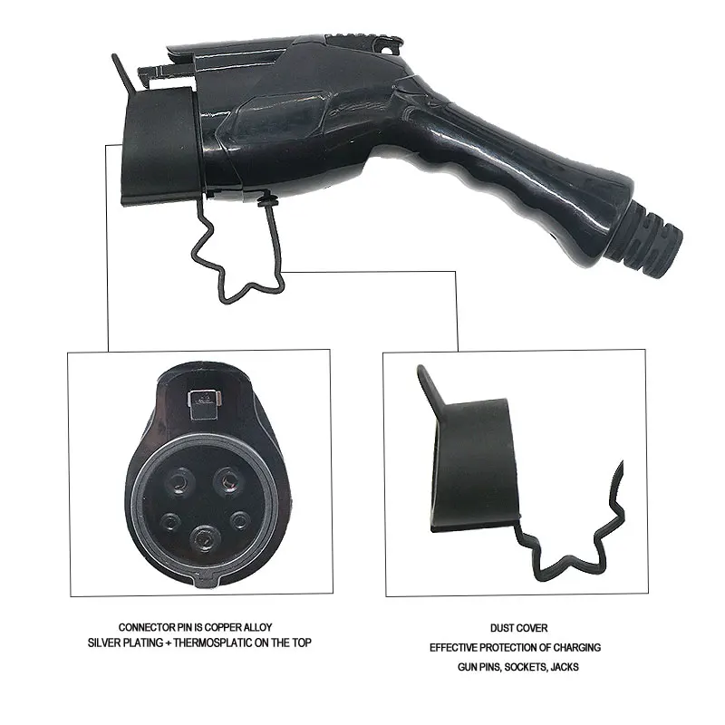 Level1 портативный зарядное устройство 16a evse j1772 schuko режим 2 ev зарядный кабель