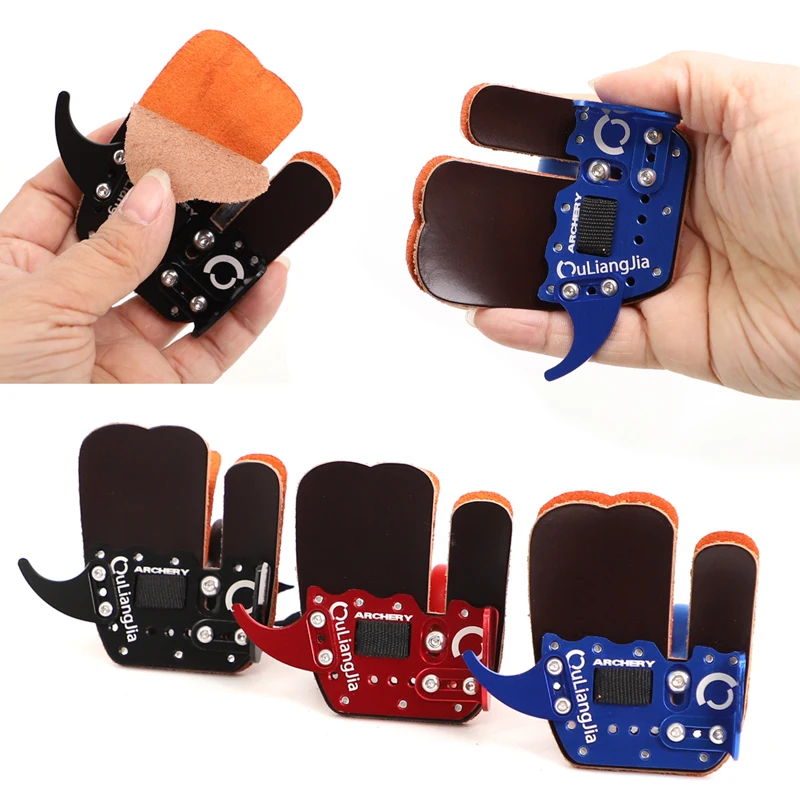 Archery Accessories Finger Guard For Protecting Archery Mediterranean Shooting Recurve Bow Real Leather Finger Tab