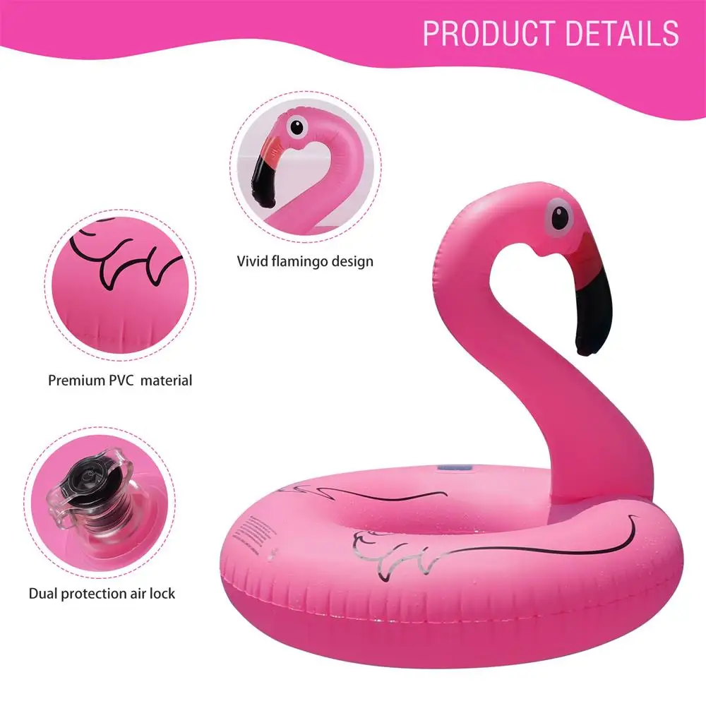 Wholesale PVC Pool Float Lounger Toys Huge Solar Inflatable Flamingo Swimming Seat Ring