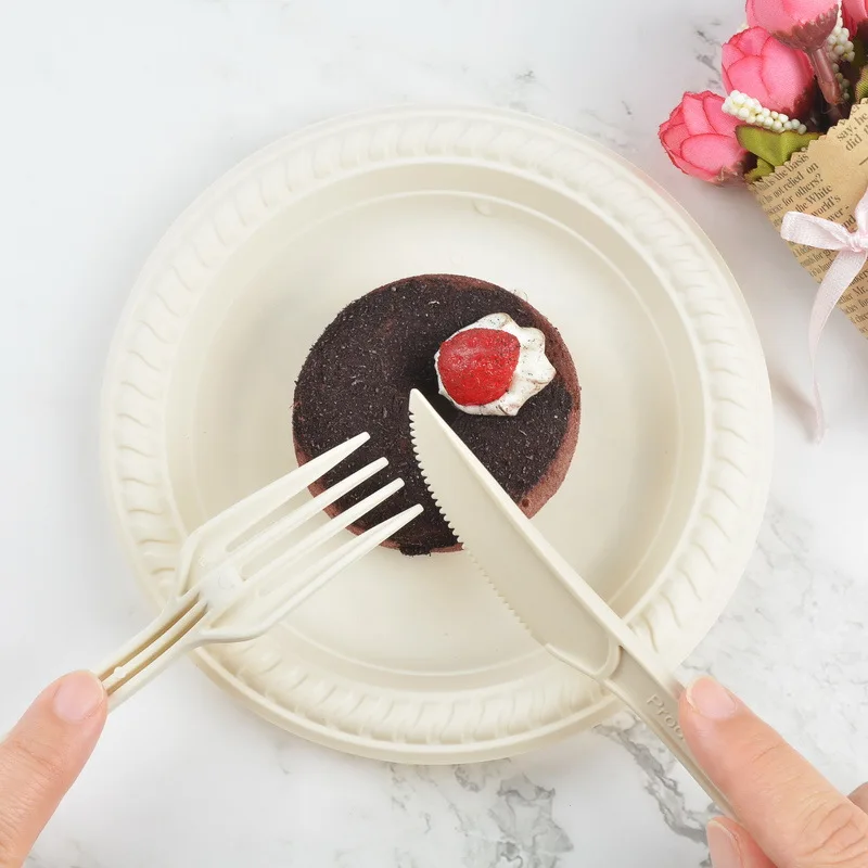 Newest Corn Starch Thickened Eco-friendly Degradable Disposable Tableware