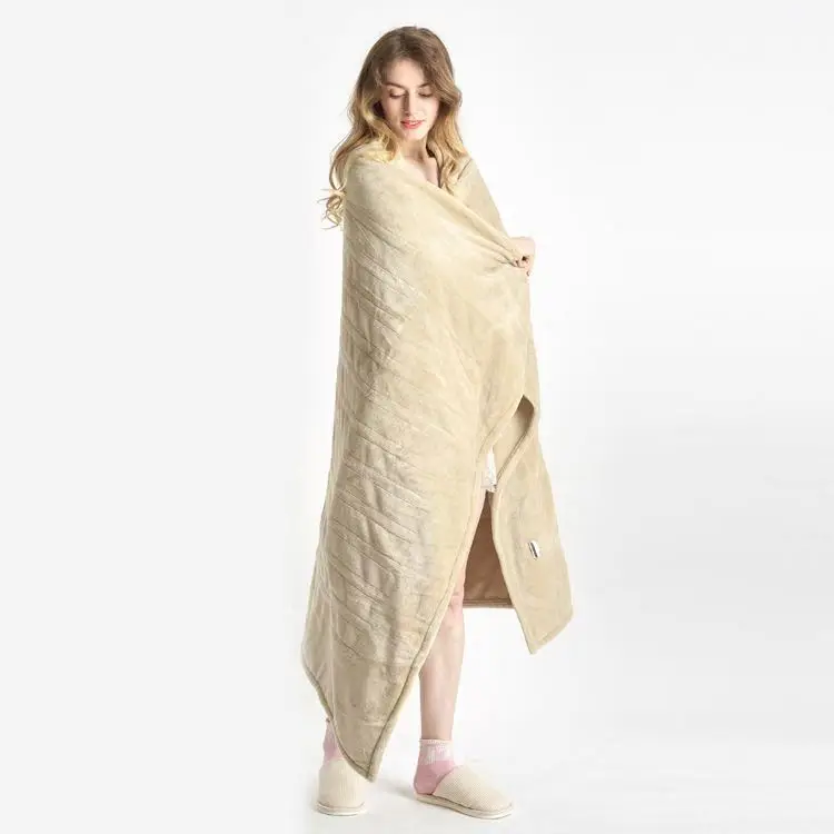 China supply Microfiber Fabric Anti-Pilling flannel electric blanket heated throw flannel
