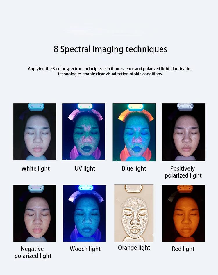 2024 HD Digital Skin Analyzer Professional Face Detector Oil Moisture Test Device 21.5 inch 13.3inch