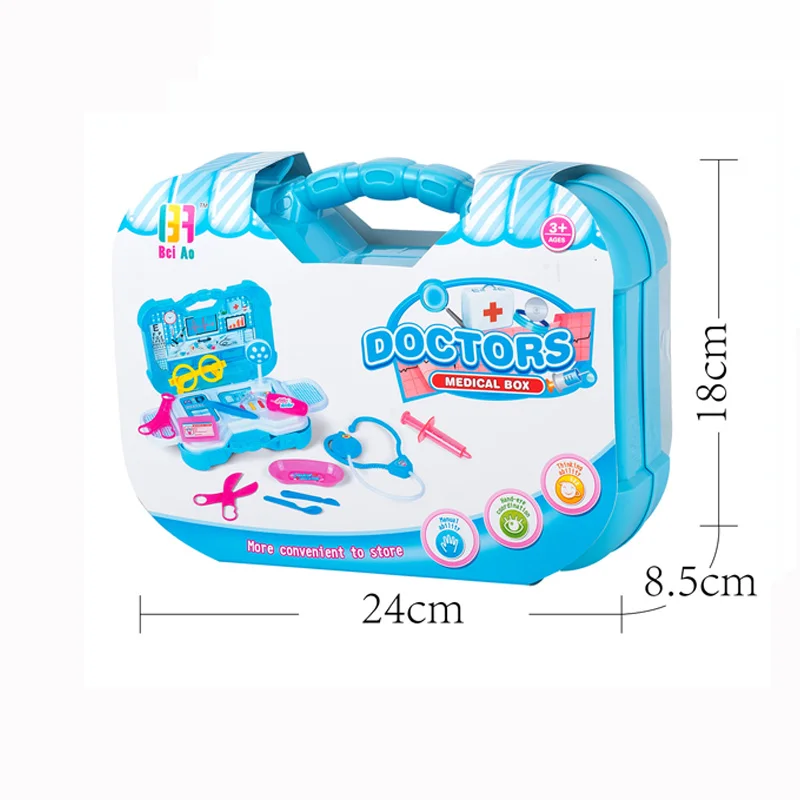 
Plastic medical kit toy pretend play educational suitcase doctor set toy 