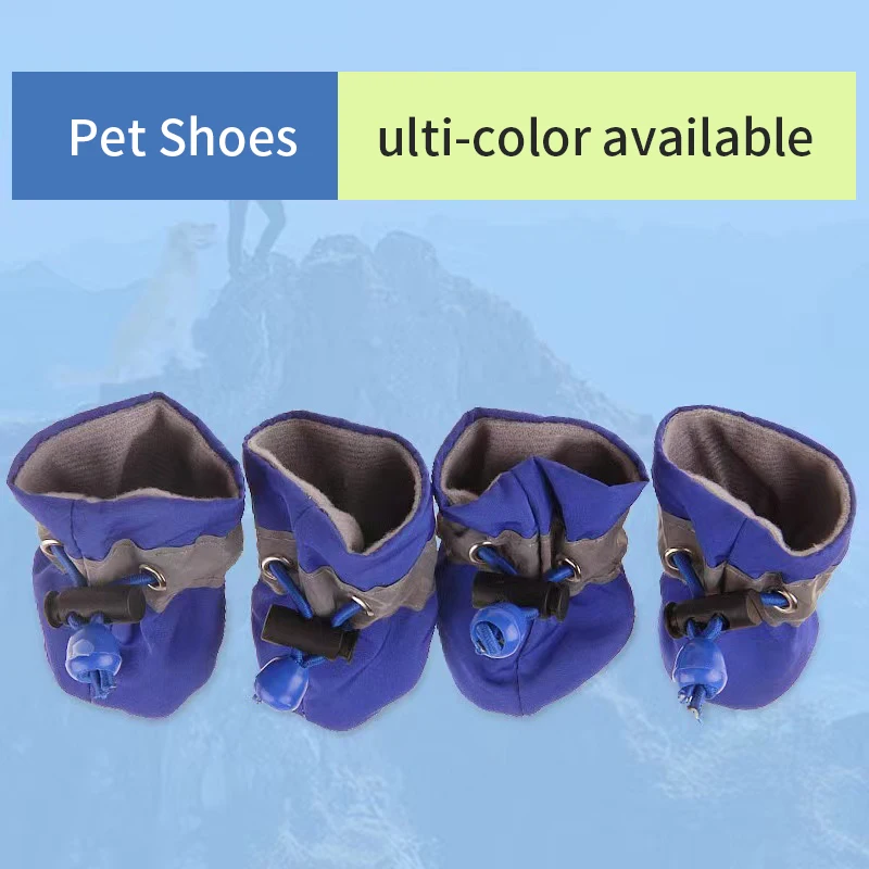Winter snow dog shoes Fashion warm dog boots Pet outdoor rain boots Easy to clean and not easy to wear