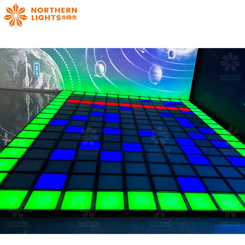 RGB touch color change led floor brick light 3D interactive led dance floor lights display for outdoor lighting show