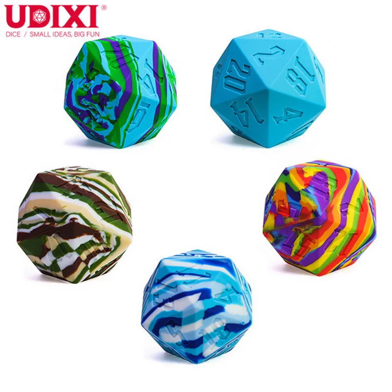 Udixi Custom Dnd Silicone Dice Engraved Large Polyhedral Single 55mm D20 Sided Dungeons and Dragons Board Game