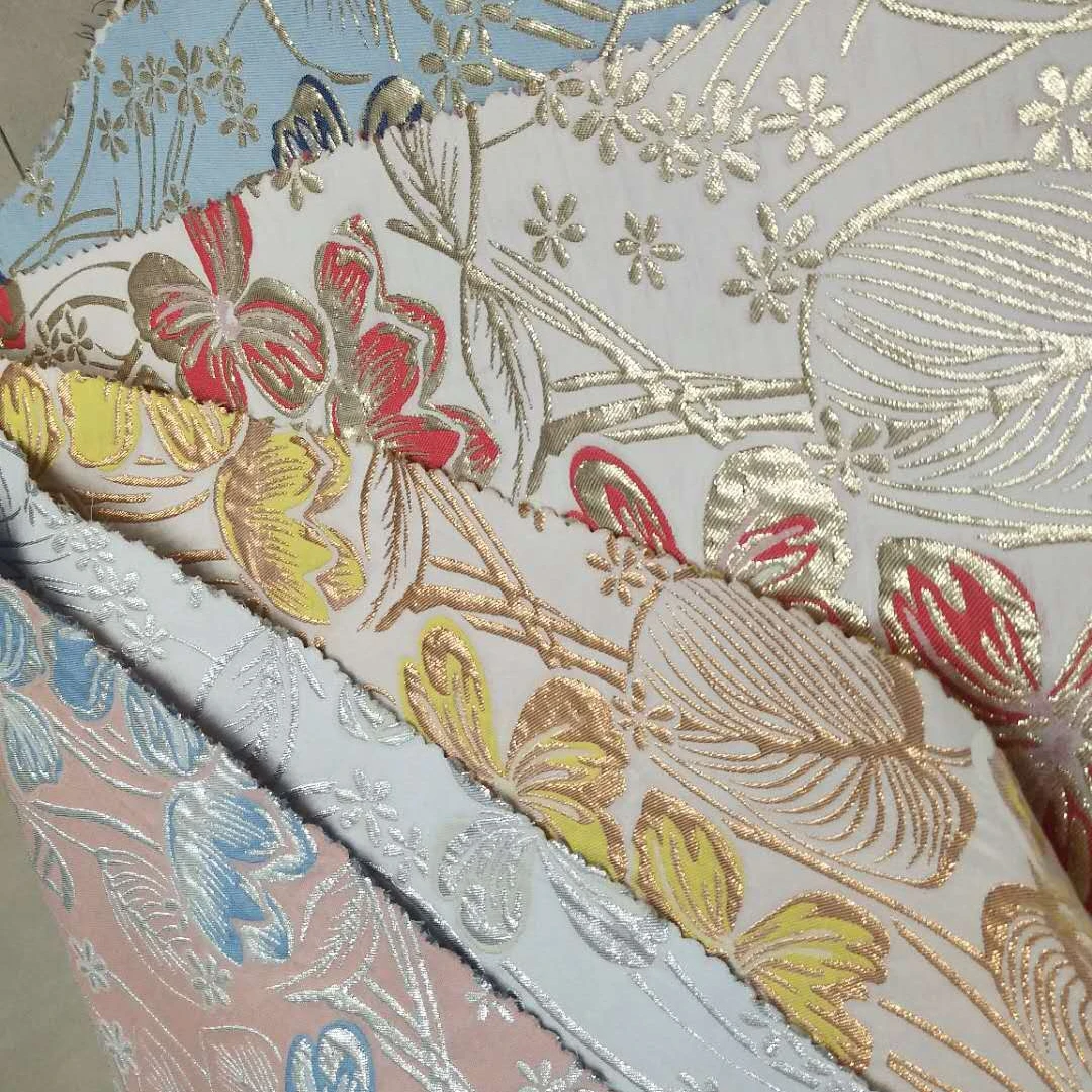 100%POLYESTER BROCADE JACQUARD FABRIC FOR LADY HIGH QUALITY DRESS FABRIC